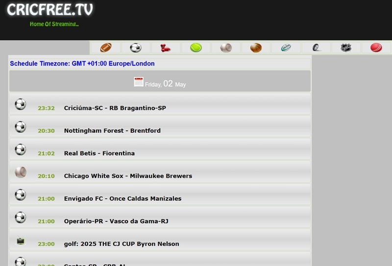 buffstreams alternative - cricfree.tv