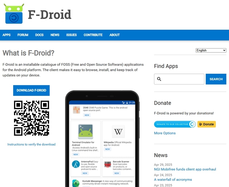 alternative app store - f-droid