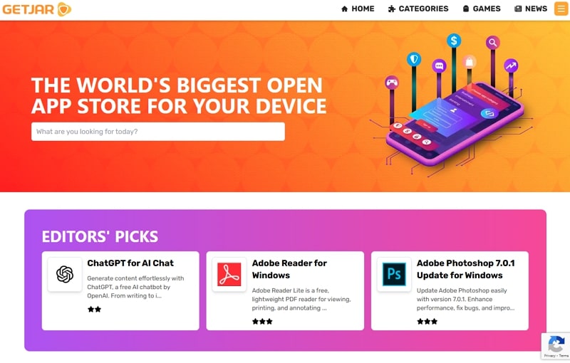 alternative app store ios - getjar