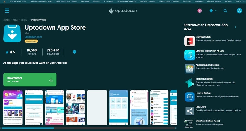 third party app stores - uptodown