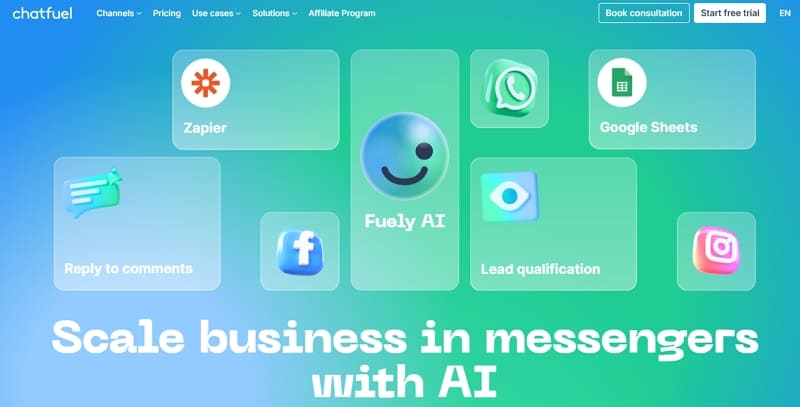 artificial intelligence in digital marketing - chatfuel