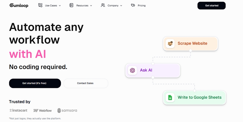 digital marketing and ai - gumloop