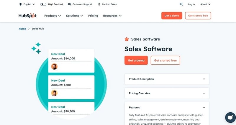 ai for sales - hupspot