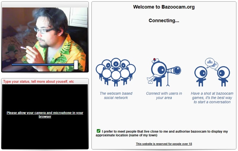chatroulette style sites - bazoocam