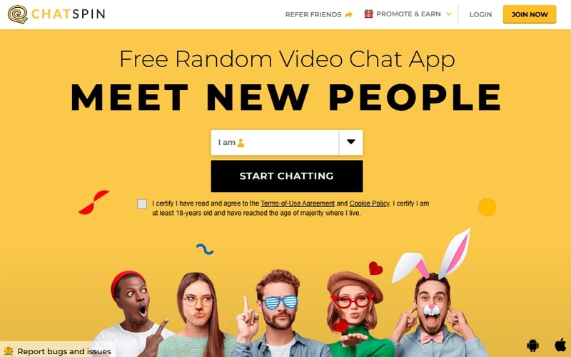 chatroulette alternative - chatspin