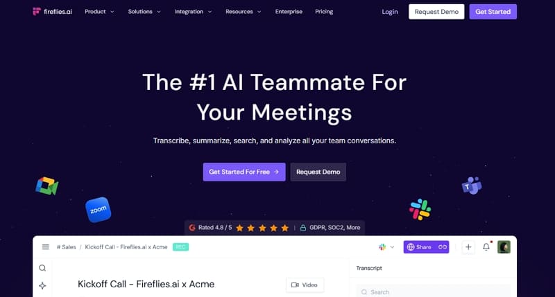 ai meeting assistant - fireflies ai