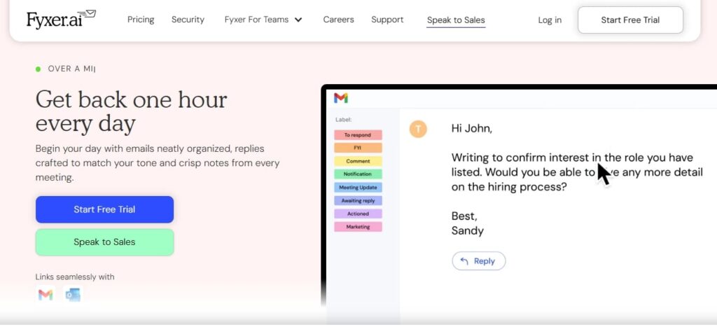 best ai assistant - fyxer.ai