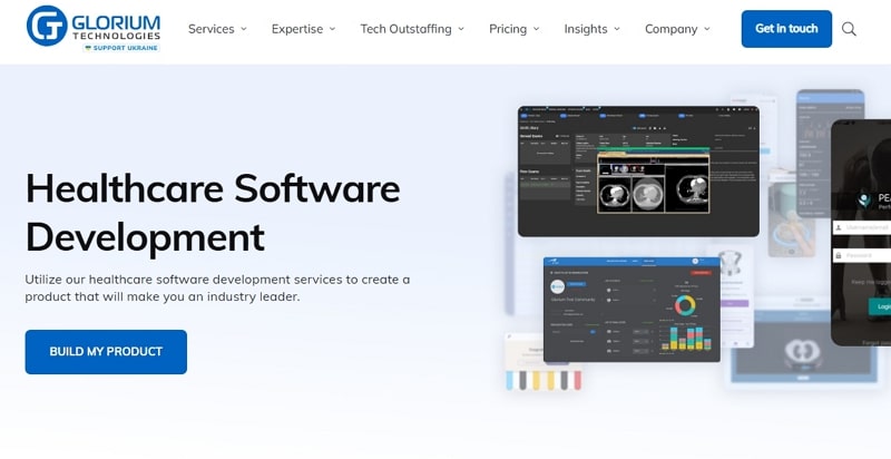 custom healthcare software development company - glorium