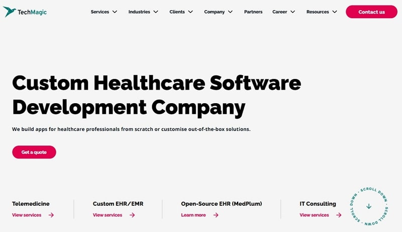healthcare software companies - techmagic