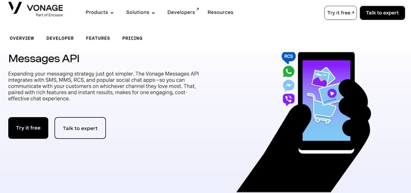 vonage messages api