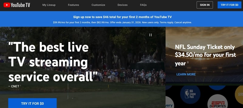 streameast alternative app - youtube tv