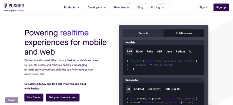 ably realtime alternatives - pusher