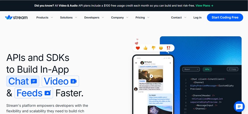 alternative to ably chat - stream