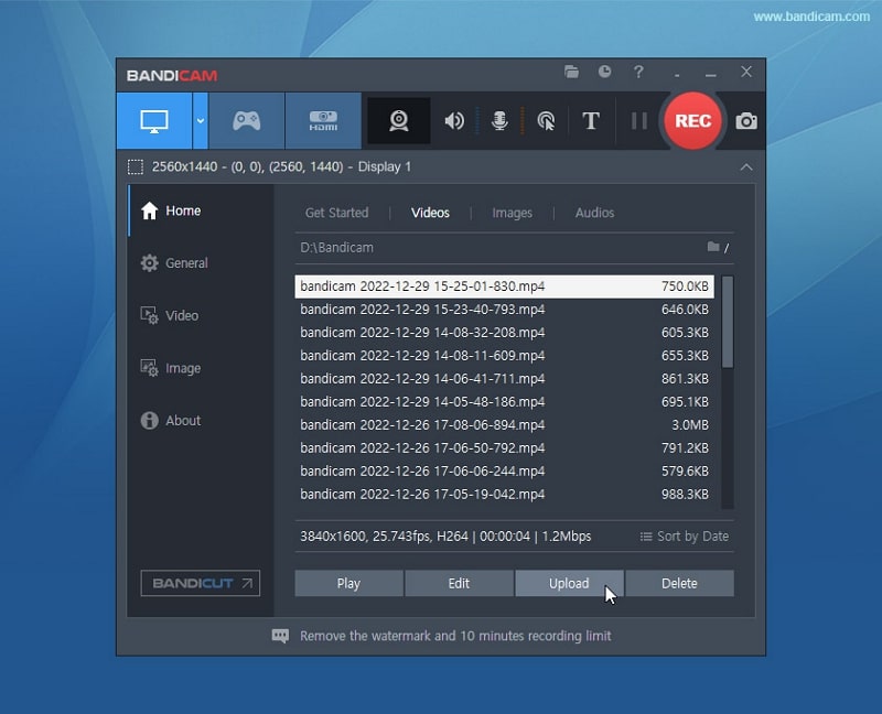 how to make a screen recording - bandicam