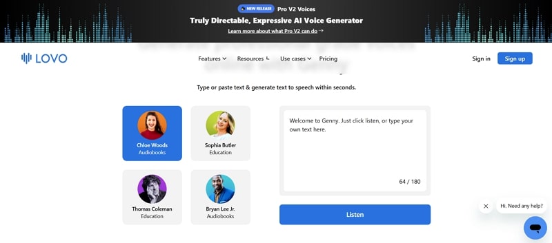 text to audio api - lovo