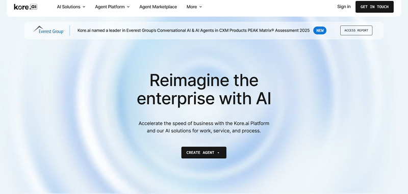 ai chatbot development company - kore ai