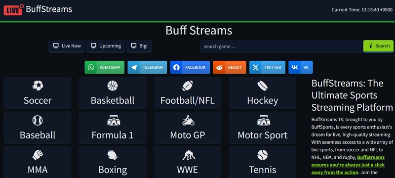 websites like methstreams - buffstreams