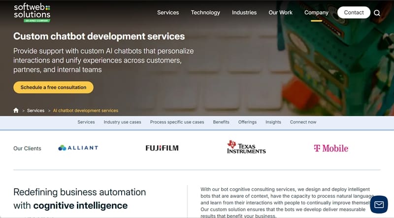enterprise ai chatbot development service