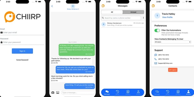 app like textline - chiirp