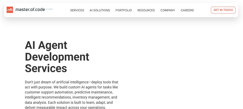 ai agent development company - master of code