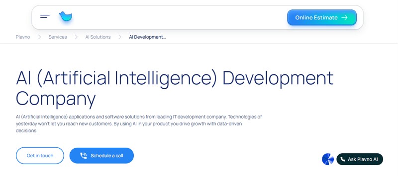 ai agent development services - plavno