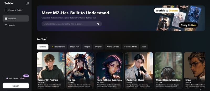 rubii ai chat alternative - talkie ai