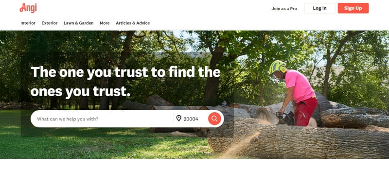 home services website - angi