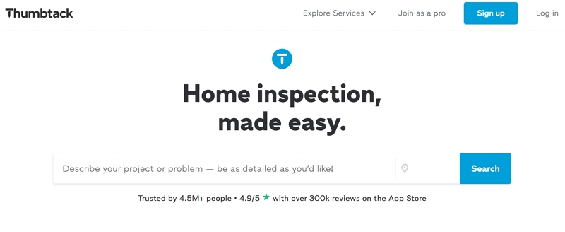 home services site - thumbtack