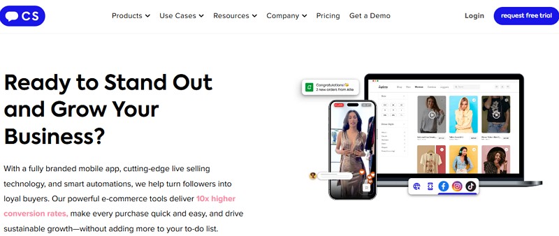 live selling platform - commentsold