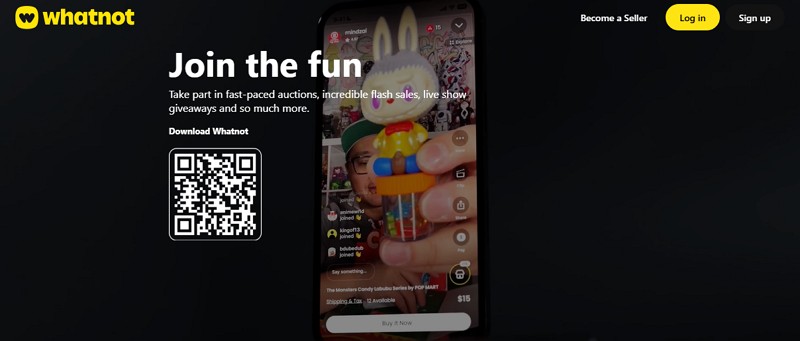 live selling apps - whatnot