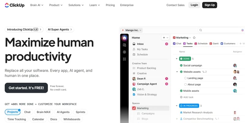best collaboration tools for remote teams - clickup