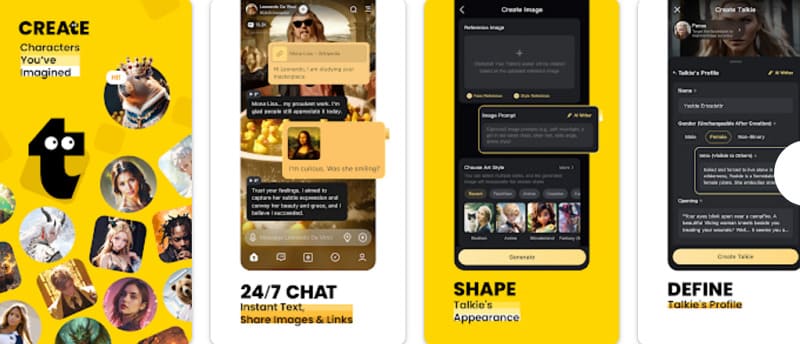 ai character chat apps - talkie ai