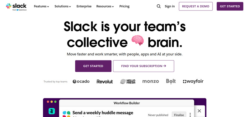 b2b saas service - slack