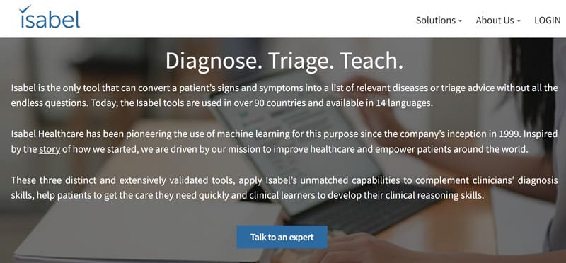 healthcare api - isabel