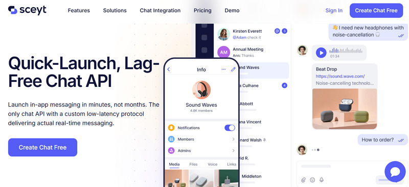 talkjs alternatives - sceyt