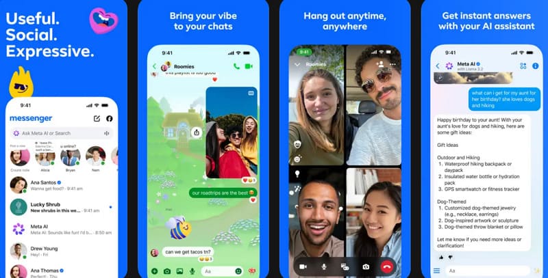 social chat app - facebook messenger